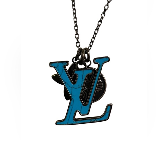 Louis Vuitton Pendant Chain Turquoise Necklace - Picture 2 of 9